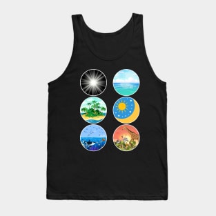 6 Days of Creation – Genesis 1-2 School Teacher & Kids Tank Top